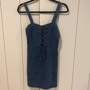 BB Dakota lace-up denim dress